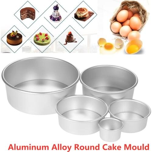 1/5pcs Cake Mould patisserie cake Aluminum Alloy Round Pudding Cheesecake Mold Set with Removable Bottom Chiffon Cake Baking Pan