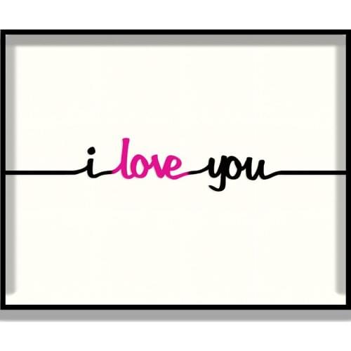 Hot Sales in 2020, Modern Minimalist Posters, Wall Decoration Paintings, Text Art,I LOVE YOU