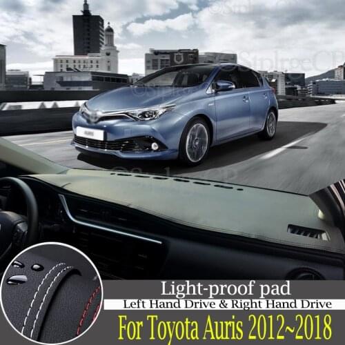 Quality leather instrument panel protection pad and light-proof pad for Toyota Auris 2012~18 E180 Corollacar styling accessories