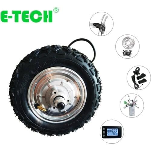 Scooter conversion kits 10 inch 36V 48V 250W 800W hub motor wheel with full kit
