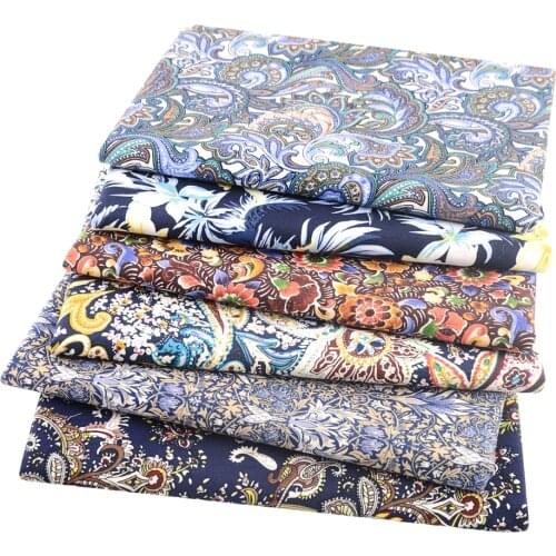 Booksew Floral Printed Soft Japanese Kimono Fabrics Per Half Meters Poplin Cotton For Sewing Patterns Dress Cloth Needlework