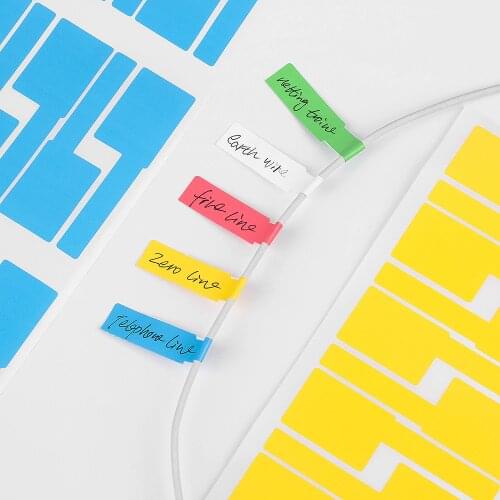 Hot Sale 150 Pcs Self-adhesive Cable Sticker Waterproof Identification Tags Network Wire Labels Organizers Colorful Marker Tool