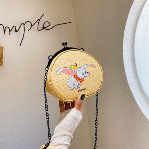 Disney Dumbo New Ladys Messenger Shell Phone Bag Girl One Shoulder Lipstick Powder Bag Casual Hand Coin Bag