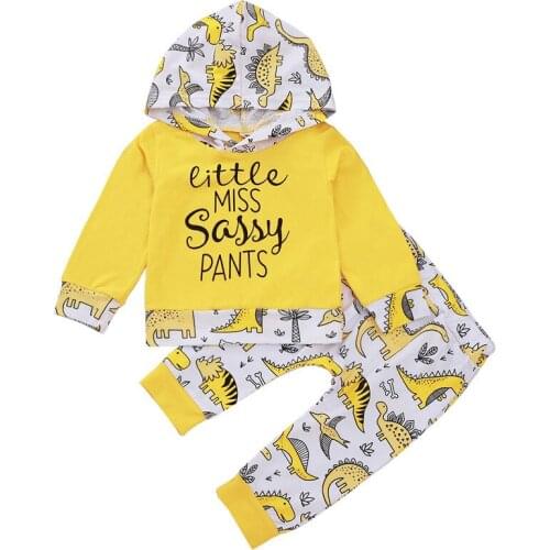 Long Sleeve Baby Set Autumn Letter Print Hoody + Pants Sets for Kids Fashion Girls Clothing