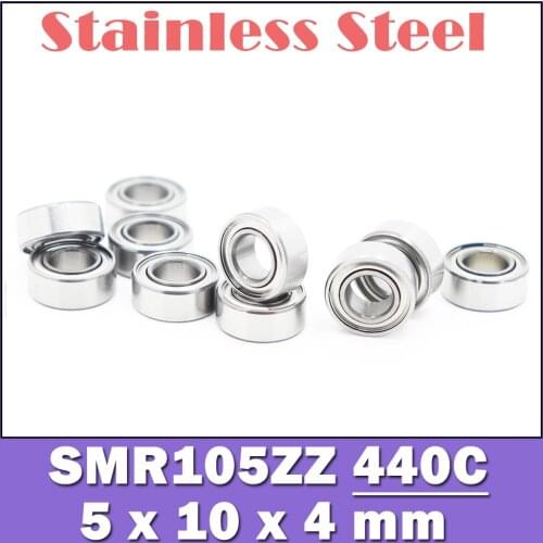 SMR105ZZ Bearing 5*10*4 mm ( 10PCS ) ABEC-1 Stainless Steel Ball Bearings Shielded SMR105Z SMR105 Z ZZ