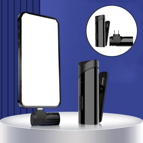 Portable USB Type-C Wireless Lavalier Microphone Mini Clip on Lapel Mic for Live recording Teaching Plug and Play