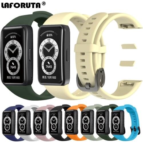 Laforuta Honor Band 6 Strap Silicone Watchband For Huawei Honor Band 6 Women Men Bracelet Fitness Loop Smart Watch Wrist Strap