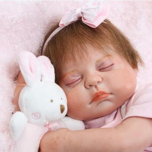 20 inch Real baby reborn doll sleeping newborn girl silicone doll toys fashion bebe reborn bonecas for children gift
