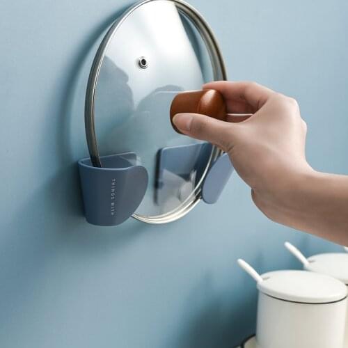 Punch-free Kitchen Pot Cover Rack Wall-mounted Household Multifunctional Storage Racks Pot Cover Shelf on The Wall