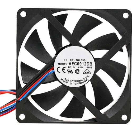 Ultra-thin Brushless Cooling Fan Replacement AFC0912DB 12V 0.45A Computer CPU Fan Repair Accessories