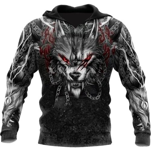 Dark Black Wolf Animal 3D Full Print Size XS-7XL Hoodie Man Women Harajuku Outwear Zipper Pullover Sweatshirt Unisex-1