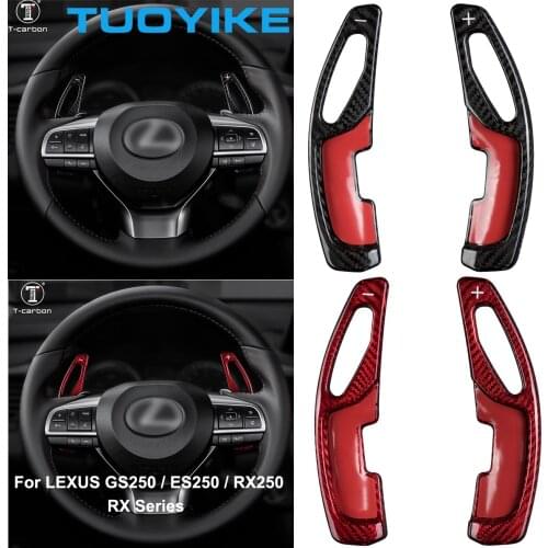 Car Styling Real Carbon Fiber Steering Wheel Shifter Paddle Extenesion For Toyota LEXUS GS250 ES250 RX250 RX Interior Moulding