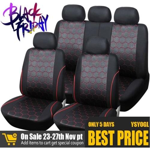 2020 New 9PCS Three-dimensional Car-styling Car Seat Covers Jacquard Fabric Car Interior Accessories Seat Covers Voiture
