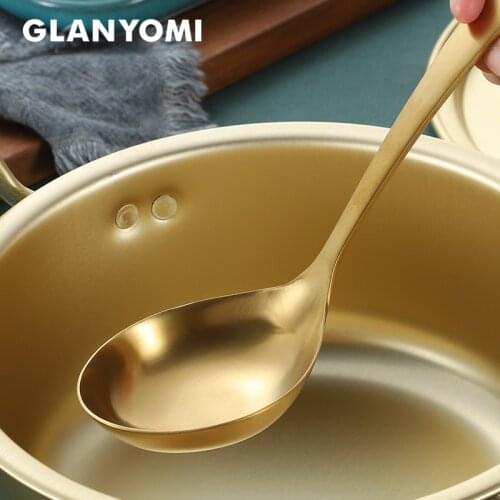 304 Stainless Steel Soup Spoon Thickened Table Spoon Gold/RoseGold/Black/Rainbow Dinnerware Tableware Restaurant Supplies