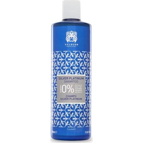 Valquer professional Champu Zero Silver Platinum. No sulfates, salt, or silicones. White, Gray and blonde hair, 1000 ml