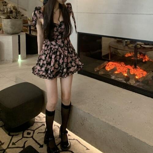 Women DressSexy Floral Vintage Spaghetti Strap Summer Mini Party Polka Casual Women Beach Holiday dress womennew fashion 2021