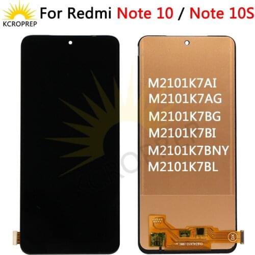 Incell For Xiaomi Redmi Note 10 LCD with Frame M2101K7AG Touch Panel Screen Digitizer For Redmi Note10 Note 10S Display M2101K6G