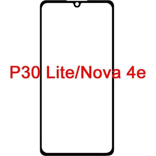 1PCS Outer Screen For Huawei P30 Lite/Nove 4e/ SE 40 20 Pro Front Touch Panel LCD Display Glass Cover Lens Phone Repair Replace