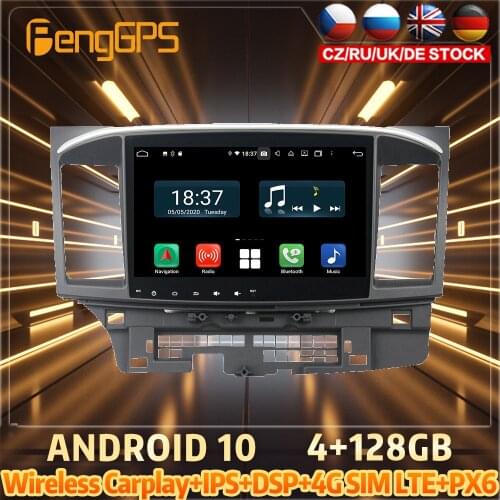 128G Android10 PX6 DSP For Mitsubishi LANCER 2015 Car DVD GPS Navigation Auto Radio Stereo Video Multifunction CarPlay HeadUnit