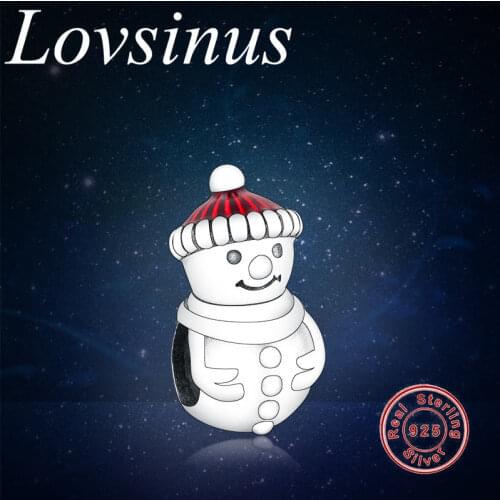 2020 New Christmas Snowman Charm Animal Beads Fit Original European Charm Bracelet Necklace DIY berloque Jewelry Gifts For Baby