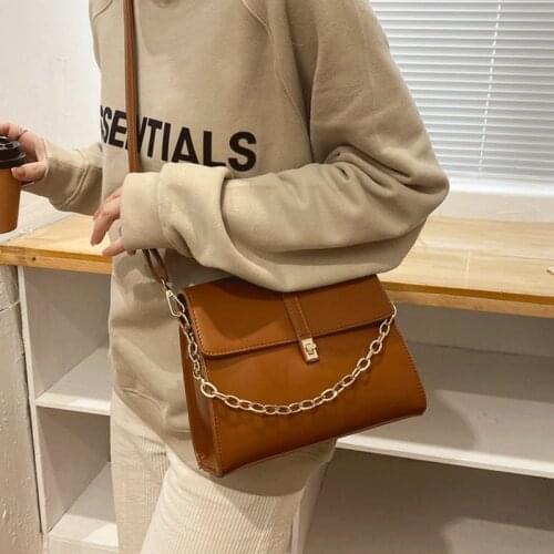 2021 Designer Handbags Solid Leather Messenger Bags Female Sac Crossbody Bag Women Retro Messenger Bag Ladies Shoulder Bags New
