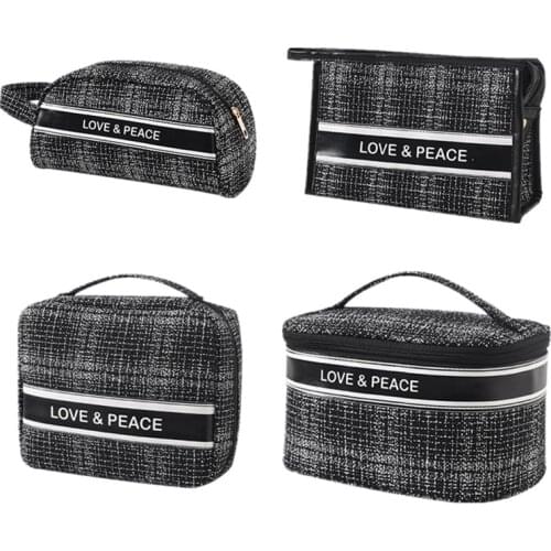 2021 New Quality Plaid Cosmetic Bag Travel Women Toiletry Organizer Makeup Bags Portable Soft Make up Cases Storage Wash Pouch
