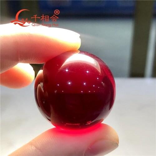 22-30mm size 5# artificial ruby red color sphere shape/ ball shape red color corundum without hole