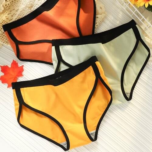 3Pcs Sexy Womens Cotton Panties Lingerie Underwear Female Casual Girls Solid Briefs Ladies Underpants Panty for Women M-XL