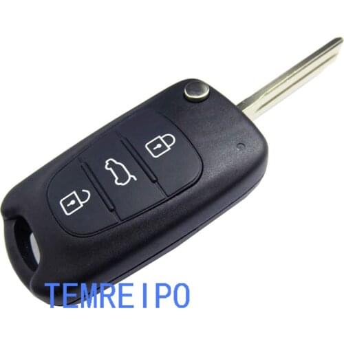 5pcs/lot Uncut Blade 3 Buttons Flip Remote Key Shell For Hyundai Car Keys Blank Case Cover