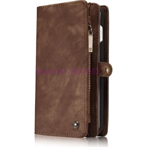 50pcs For iPhone XS Max Wallet Case 2 in 1 Detachable Genuine Leather Magnetic Flip Cover Case for iPhone XS XR 7 8 Fundas