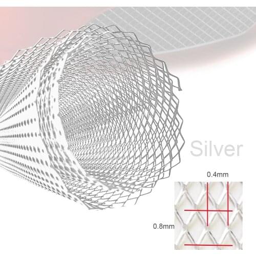 120 × 40cm Silver Rhombus Aluminium Racing Car Grille Mesh Vent Net 4 x 8mm Large grid