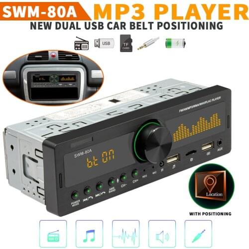 1pc 12V 1 Din Car Auto Radio Stereo bluetooth-compatible With Remote Control AM/FM/USB/AUX Hands-free Call MP3 Player Moulding