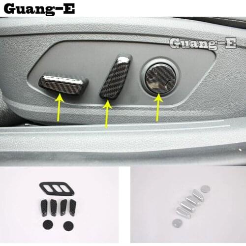 Car Detector ABS Matte/Carbon Fiber Seat Adjustment Knob Button Switch Trim Accessories For Hyundai Sonata DN8 10Th 2020 2021