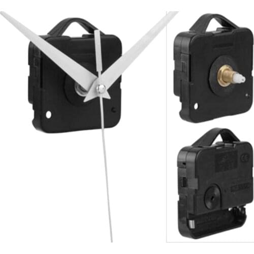 1 Set Silent Large Wall Clock Quartz Movement Mechanism Black And Red Hands Repair Kit Tool Set With Hook Drop Shipping