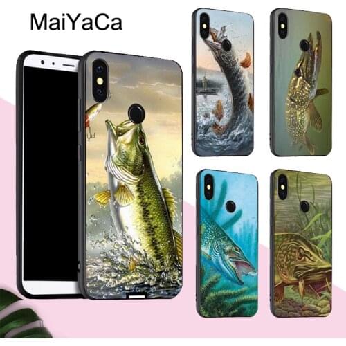 MaiYaCa Pike Fishing Bait Spinner Case For POCO X3 F2 Pro Case For Redmi Note 8 Pro 8T 7 9 9S 9A 9C For Mi Note 10 Lite A3