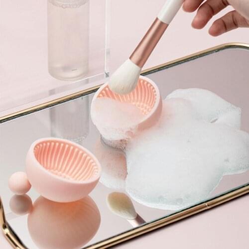 Washing Cleaning Plate Bristles Makeup Brush Cleaner Hand Brush Pad Tool Silicone Makeup Mat Foundation Purifier P7K0