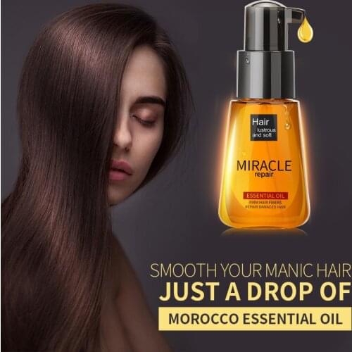 Laikou 70ml Morocco Pure Argan Oil Essential Oil Treatment for Damaged Dry Moisturizer Hair Soft Shiny Repair Hair Split Ends