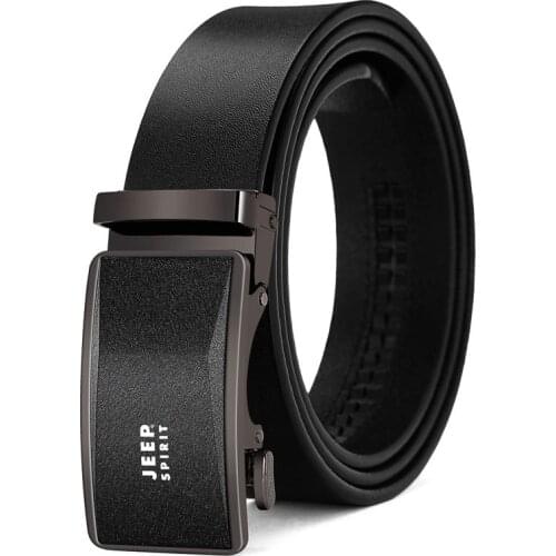 Luxury Brand Genuine Leather Belt Men Two-layer Cowhide Belt With Automatic Buckle Natural Leather Belts Ceinture Hombre 110-130