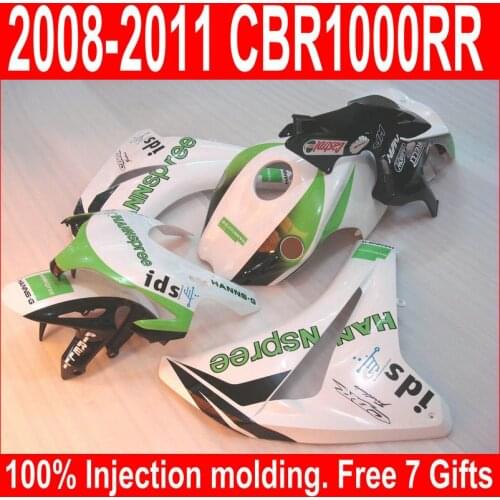 Injection Molded Fairing Kit Fit For Honda CBR1000RR 08 09 10 11 White Black Green Fairings CBR 1000 RR 2008-2011 QC21