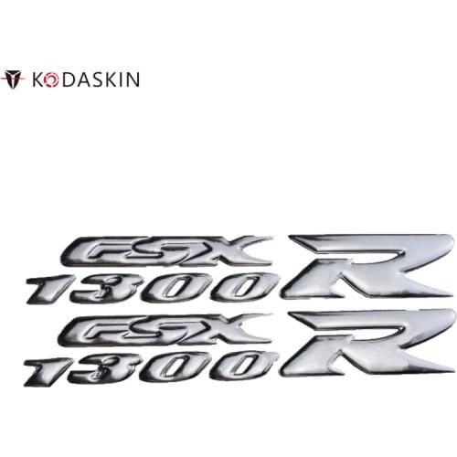 KODASKIN Motorcycle 3D Raise Emblem Chrome Stickers Decal for Suzuki GSXR1300 Hayabusa Silver
