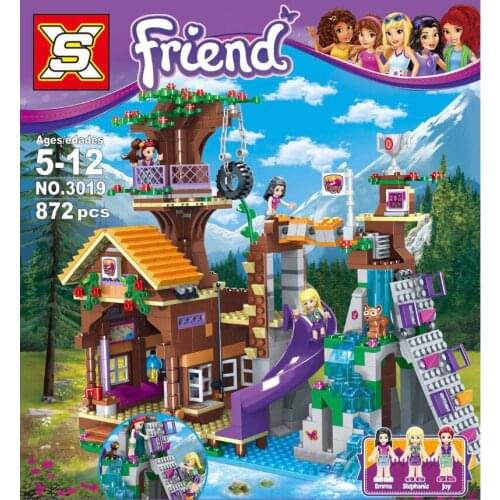 Kids Building Blocks, 872 Pieces, Adventure Camp Tree House, Emma Mia Figures, Friendship Educational Bricks, Girls Toy
