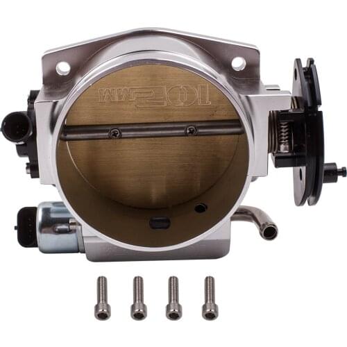 Silver 102mm Aluminium Throttle Body Assembly For GM3 LS1 LS2 LS3 LS6 LS7 LSX + TPS IAC