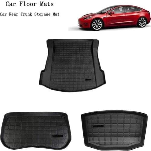 Trunk Mats For Tesla Model 3 Customized Car Rear Trunk Storage Mat Cargo Tray Trunk Waterproof Protective Pads Mat Compatible