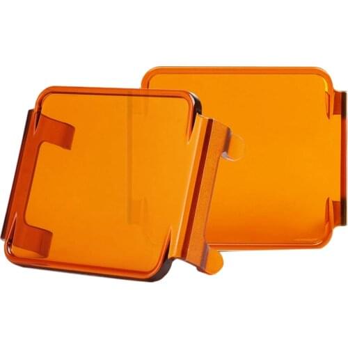 2 Pcs 3 Inch Amber Led Pod Covers Square Led Light Bar Covers Led Cube Covers Protective Polycarbonate Light Bar Lens Covers