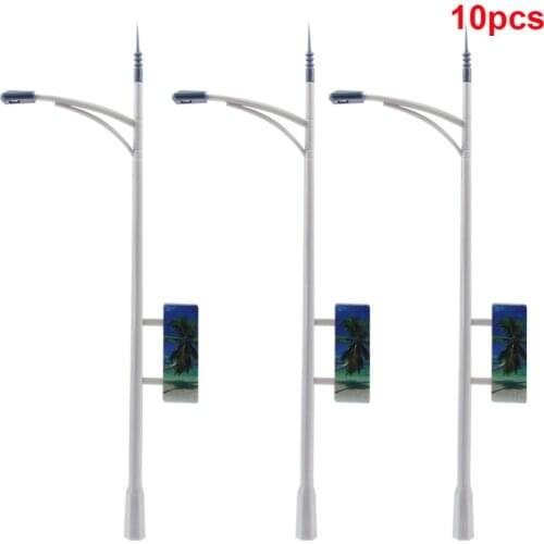 LNH25 10pcs Model Railway Lamppost lamps Street Lights 3V LEDs O Scale LEDs NEW Advertising Lamps