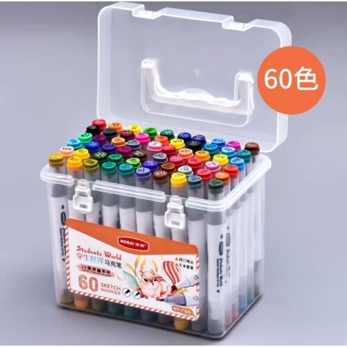 12/24/36/48/60 Color Water-based Markers Pens Childrens Painting Supplies Students Washable Watercolor Pen Christmas Gifts