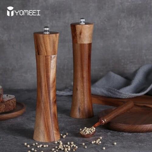 YOMEEI Cerami Pepper Spice Mill Grinder Set Spice Grinder Handheld Seasoning Grinder Adjustable kitchen BBQ Tools