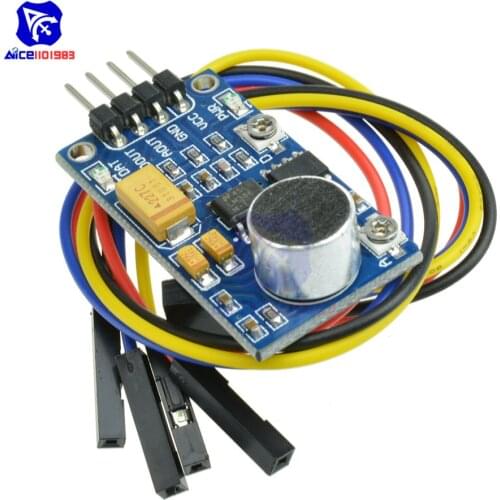 Sound Detection Sensor Module Sound Sensor Voice Detector LM386 Intelligent Sensor with 4 Pin Jumper Wire