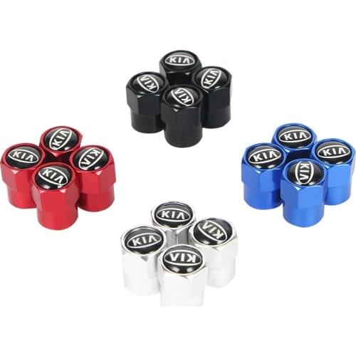 New 4PCS Auto Wheel Tire Valve Stem Caps Cover For KIA Cerato Sportage R K2 K3 K5 RIO 3 4 sorento Car accessories