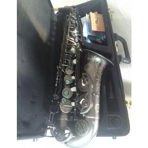 New high quality black Alto saxophone Matt black. alto Saxophone and case